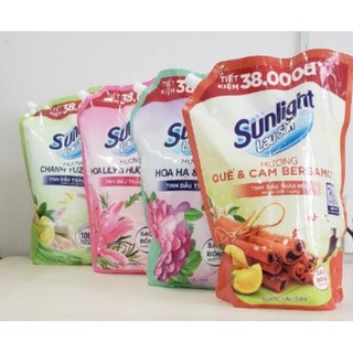 Nước lau sàn Sunlight 3,6kg Tinh dầu thiên nhiên hương bạc hà lily chanh sả an toàn cho bé