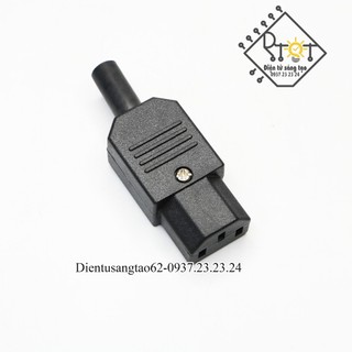 Đầu Jack cắm nguồn Phích cắm nối nguồn AC 3 Chân Loại Cái cường độ dòng điện 10A 250V hàng nhập