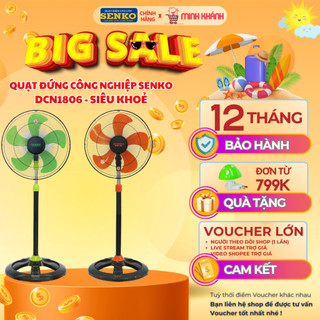 Quạt đứng công nghiệp Senko DCN1806 - 5 cánh, 75w, cho diện tích làm mát rộng, giảm nhiệt nhanh