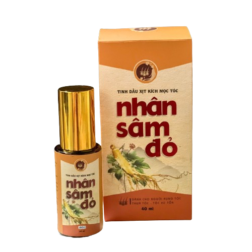 Tinh Dầu Xịt Tóc Nhân Sâm Đỏ Hỗ Trợ Mọc Tóc, Giảm Rụng, Dưỡng Tóc Suông Mềm Mượt 40ml