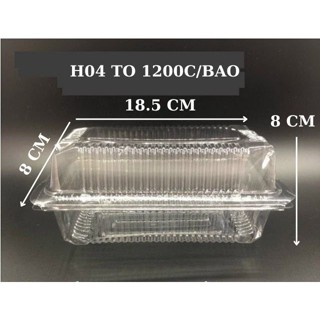 100 Hộp Nhựa Đựng Bánh Mì Phô Mai Tan Chảy, Su Kem, Bánh Bông Lan Trứng Muối, Bánh Ngọt, Bánh Mặn [H04]