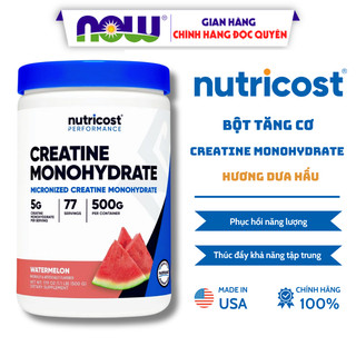 Bột tăng cơ Phục Hồi Năng Lượng Tăng Sức Mạnh Cơ Bắp Creatine Monohydrate Nutricost 500 Gram