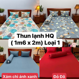 Bộ ga thun lạnh hàn quốc cao cấp loại 1 - vải dày mịn thoáng mát