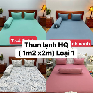 Bộ ga thun lạnh hàn quốc cao cấp loại 1 - chất dày mịn thoáng mát