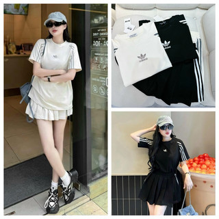 Sét đồ dass nữ mùa hè áo phông chân váy xếp ly thể thao hot trend