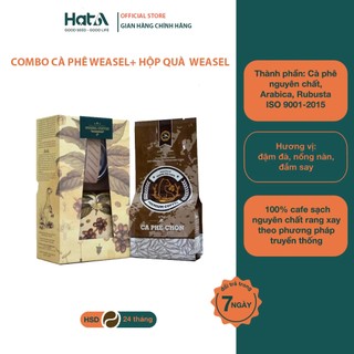 Combo Cà phê chồn Hương Mai Cafe Weasel Coffee 250gr và Weasel Coffee Gift Box 250gr