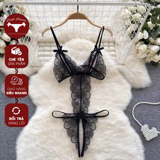 Bộ đồ ngủ ren 2 dây xuyên thấu sexy DK91 kiểu áo liền quần hở đáy khiêu gợi