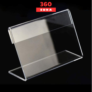 Kệ mica chữ l - menu mica trong suốt - biển mica bảng giá sản phẩm - bảng giá mica chữ l - suka 360