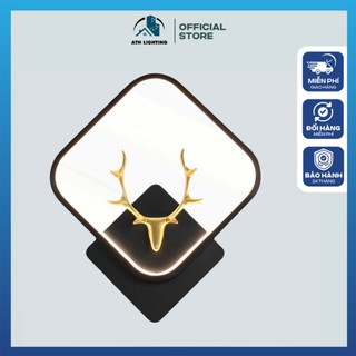 Đèn tường đầu hươu ath lighting, loại đèn led treo phòng ngủ phòng khách cầu thang 3 chế độ ánh sáng