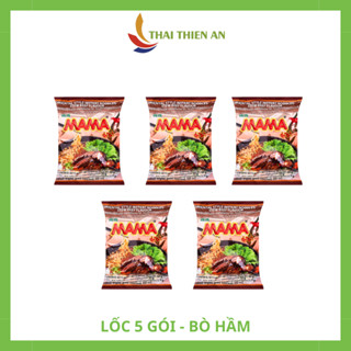 LỐC mì 5 gói MAMA Thái Lan đủ vị chua cay vịt tiềm thịt bằm - Instant noodles