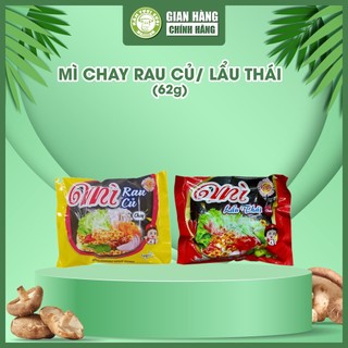 Mì gói chay âu lạc 62g vị rau củ, vị lẩu thái chay