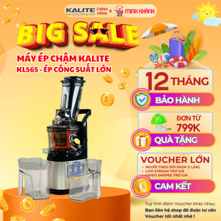 Máy ép chậm Kalite KL565 - Miệng cỡ đại, ép nguyên quả táo, động cơ đảo chiều, làm được kem, kiệt bã