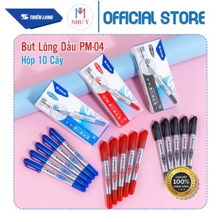Bút lông dầu Thiên Long PM-04 Hộp 10 Cây - (Hàng Chính Hãng)