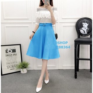Chân váy xòe kèm belt hottrend