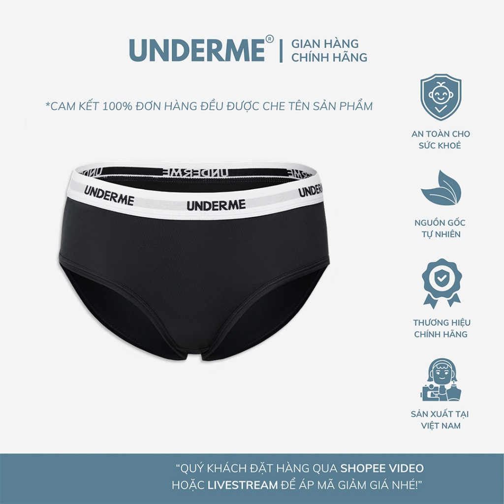 Quần Lót Nữ Cao Cấp Underme Dáng Hipster Tam Giác Cơ Bản Mặc Hàng Ngày Thoáng Mát Thoải Mái - Udm005