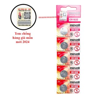 Pin chính hãng Maxell CR1632 Lithium 3V - Made In Japan dành cho đồng hồ, máy tính, smartkey, thiết bị điện tử...