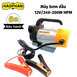 Máy bơm dầu diesel, máy bơm dầu nhớt hpm 200w, bơm dầu 12v 24v bơm hút dầu motor lõi đồng