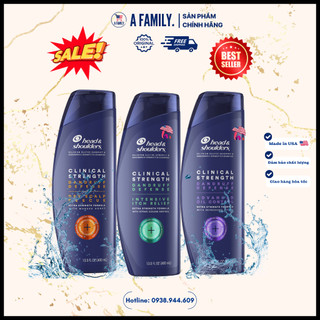 ( HÀNG NHẬP MỸ - ĐỦ MÀU )  DẦU GỘI HEAD & SHOULDERS CLINICAL STRENGTH GIẢM GÀU NẤM 400ML