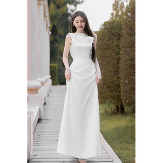 maxi hở lưng lụa kết ngọc