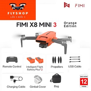 Flycam X8 Mini 3 Camera 4K/60Fps Sắc nét CMOS 1/2 Inch 48MP zoom 12x , Hệ thống truyền hình ảnh Solink 9Km thế hệ mới