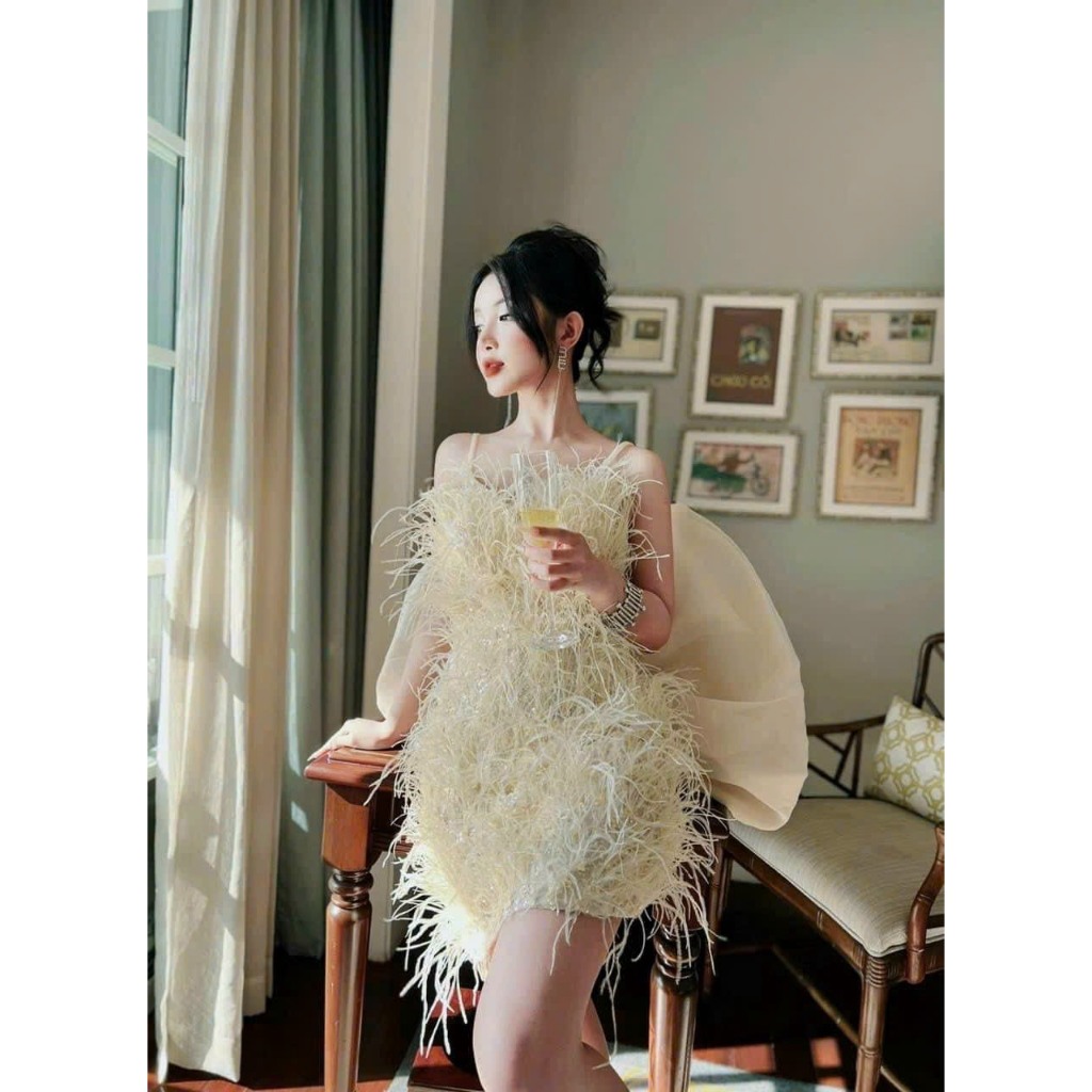 ĐẦM BODY LÔNG NƠ LƯNG CỰC XINH