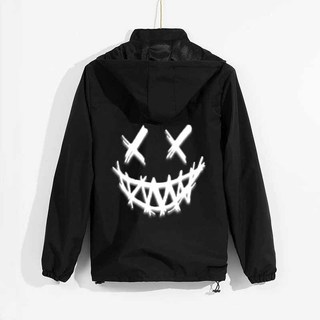 Áo khoác Khóa Kéo Dù Ép MẶT CƯỜI nữ nam Tay Dài cổ bẻ 2 lớp Ulzzang Unisex Form Rộng Bomber nhiều mẫu mới đẹp - g5.shop