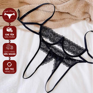 Bộ đồ lót ren nữ sexy DL26 gồm áo lót gài sau có gọng ngực và quần lót hở đáy gợi cảm