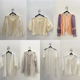Áo khoác kiểu nữ mỏng ren/lưới cardigan/ voan/ đũi