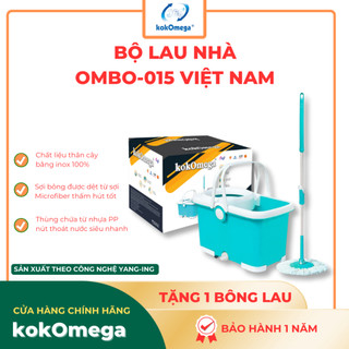 Bộ Lau Nhà 360 kokOmega 4 IN 1 Xô Chữ Nhật ( Tặng 1 Bông)