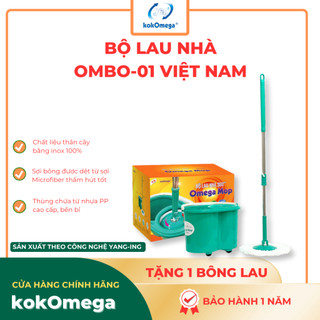 Bộ Lau Nhà xoay 360 độ kokOmega OMBO-01 ( Tặng 1 Bông Lau)