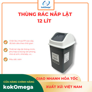 Thùng Rác Nắp Lật 12 Lít kokOmega