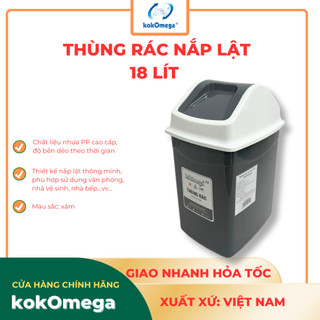 Thùng Rác Nắp Lật 18 Lít kokOmega