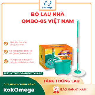 Bộ Lau Nhà 360 kokOmega Rổ Rời OMBO-05 ( Tặng 1 Bông Lau)