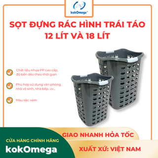 Sọt Đựng Rác Trái Táo Thoáng Khí ( 18L, 12L)