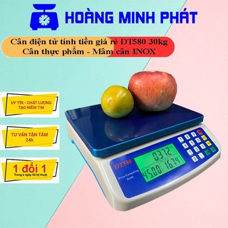 CÂN ĐIỆN TỬ TÍNH TIỀN NHÀ BẾP DT580 - 30Kg/1g.CÂN ĐỂ BÀN