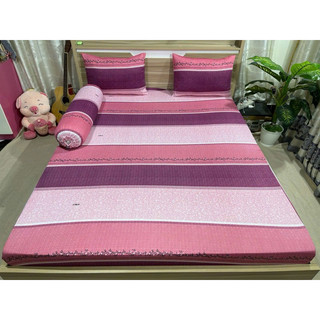 Bộ drap thun Hàn Quốc 4 món mẫu sọc