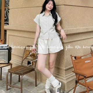 áo sơ mi kẻ sọc rút eo ulzzang chất thô
