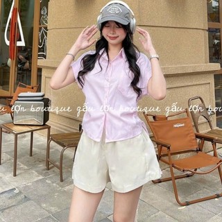 áo sơ mi kẻ sọc rút eo ulzzang chất thô