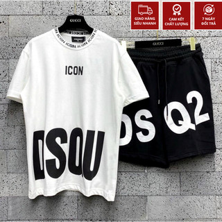 🔥Hot🔥 Bộ quần Áo T-shit Dsquared2 DSQU Icon viền cổ chất cotton cao cấp 100%.