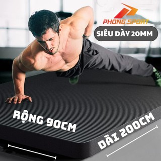 Thảm tập gym yoga siêu dày 20mm tập thể dục tại nhà, đệm văn phòng, thảm dã ngoại du lịch
