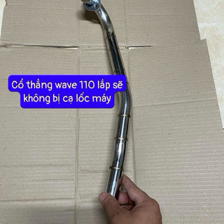 Cổ Bô inox size 27 phom thẳng lắp wave 110 không bị cạ lốc máy
