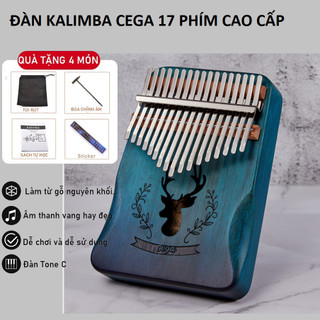 [MUA 1 TẶNG 1 ] Đàn kalimba 17 phím CEGA-M17 cao cấp hai mẫu nai xanh và hạc xanh thích hợp làm quà tặng bạn gái