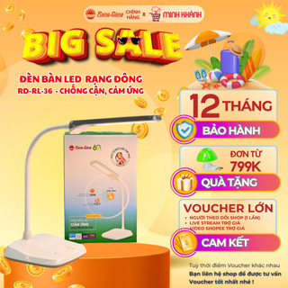 Đèn led bàn học chống cận rạng đông 6w rd-rl36 - cảm ứng, ánh sáng tự nhiên, tiết kiệm điện, cao cấp