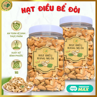 Hạt điều rang muối vỡ tân lộc phát 1kg - combo 2 hũ 500g
