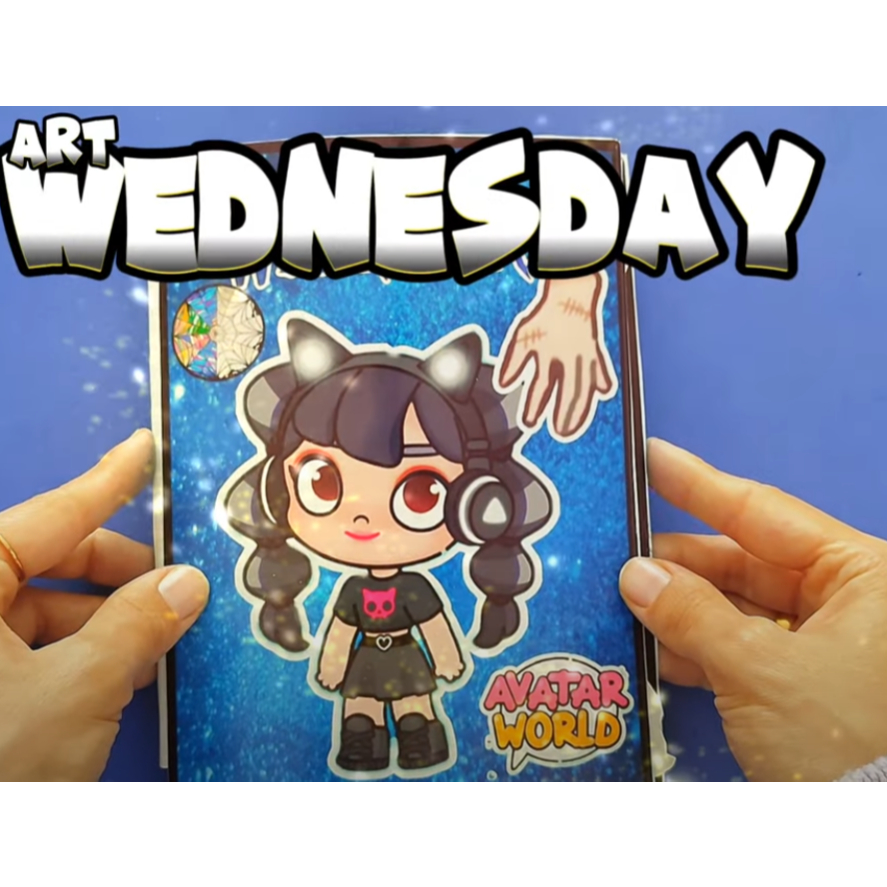 Đồ chơi búp bê giấy WEDNESDAY's Paper Doll House A2