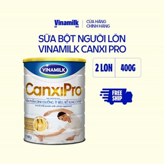 2 Hộp Sữa bột Vinamilk CanxiPro - Hộp thiếc 400g - Sữa bổ sung Canxi cho người già cao tuổi, Tốt cho xương khớp