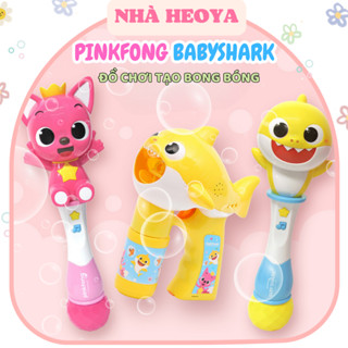 ĐỒ CHƠI GẬY VÀ SÚNG TẠO BONG BÓNG PHÁT NHẠC VÀ ĐÈN PINKFONG BABY SHARK HÀN QUỐC DÀNH CHO BÉ