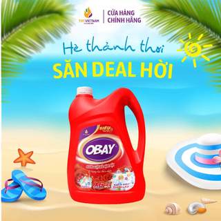 Nước Giặt Xả Obay hương hoa thiên nhiên 4,5L