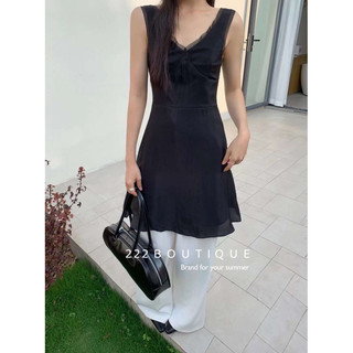 Váy ngắn lụa cổ V tabmini 19760