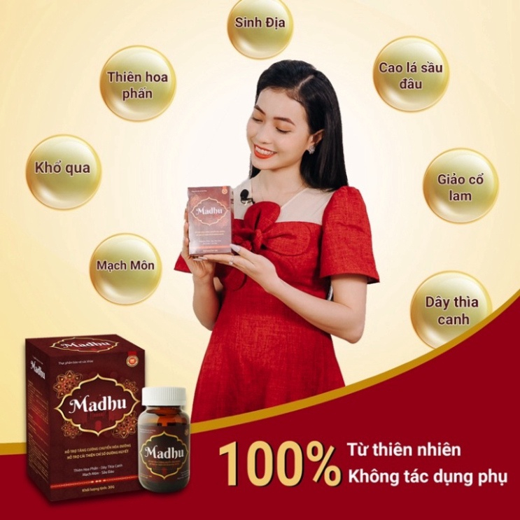 Madhu - Viên tiểu đường  Madhu Ấn Độ khối lượng 30g - Chính Hãng
